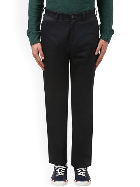 

ColorPlus Men Charcoal Grey Regular Fit Solid Regular Trousers