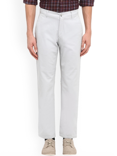 

ColorPlus Men Grey Regular Fit Solid Regular Trousers