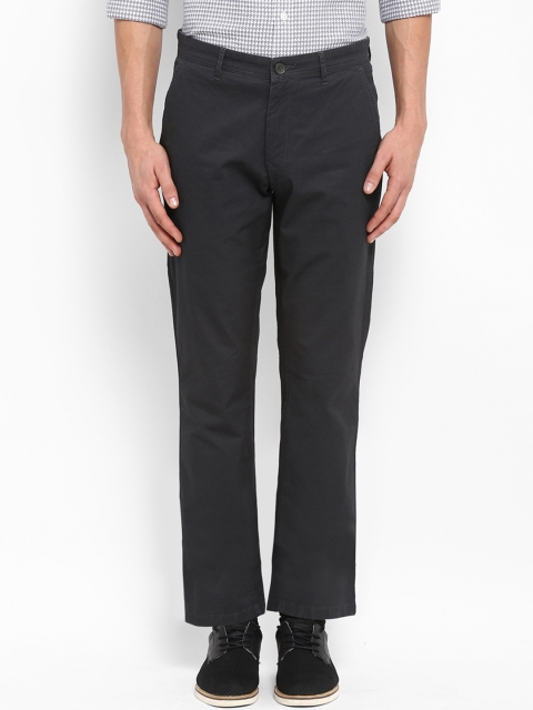 

ColorPlus Men Black Regular Fit Solid Regular Trousers