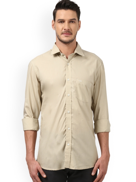 

ColorPlus Men Beige Tailored Fit Solid Casual Shirt