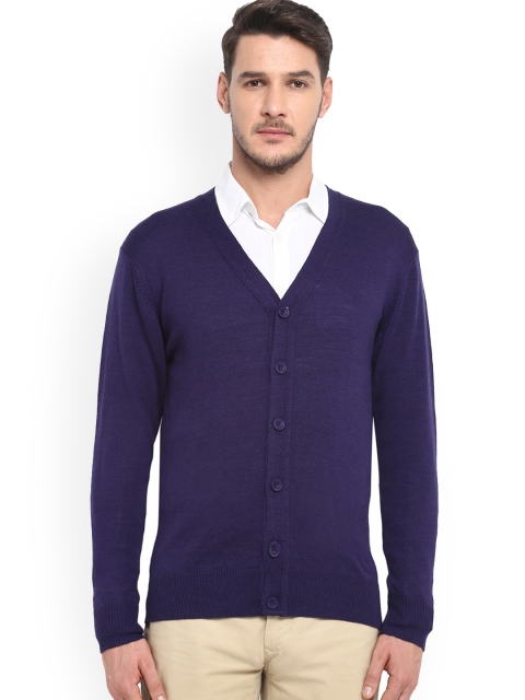 

ColorPlus Men Purple Solid Cardigan