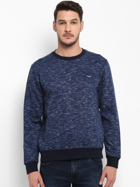 

ColorPlus Men Blue Self Design Sweatshirt