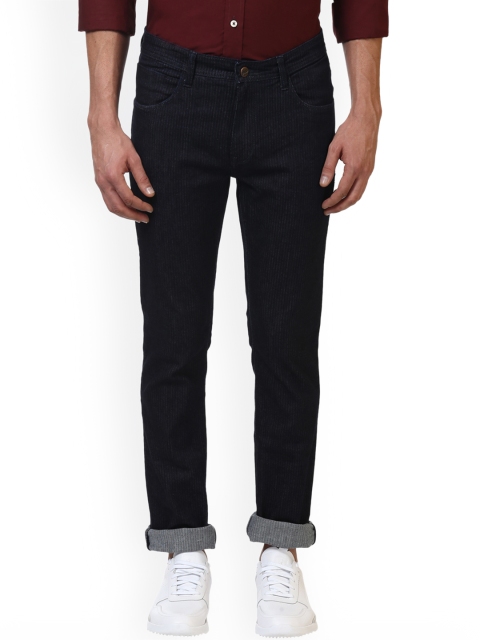 

ColorPlus Men Navy Blue Tapered Fit Mid-Rise Clean Look Stretchable Jeans
