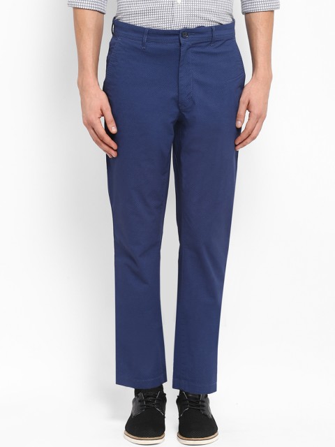 

ColorPlus Men Blue Regular Fit Solid Regular Trousers