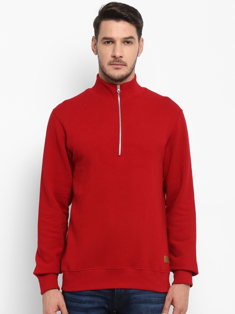 

ColorPlus Men Red Solid Sweatshirt