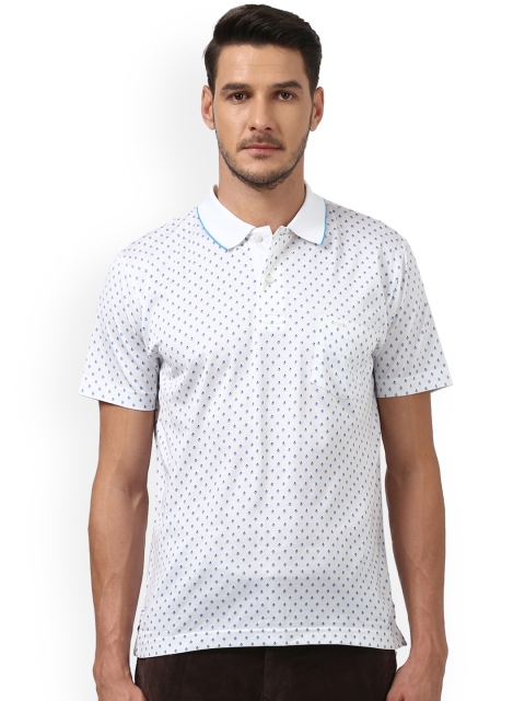 

ColorPlus Men White Printed Polo Collar T-shirt
