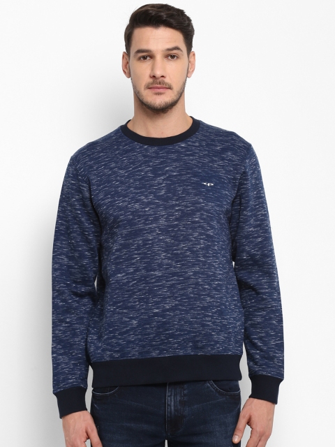 

ColorPlus Men Blue Self Design Sweatshirt