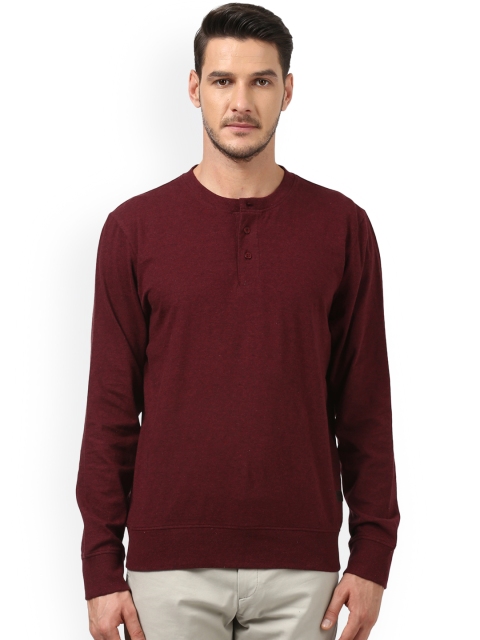 

ColorPlus Men Maroon Self Design Sweatshirt