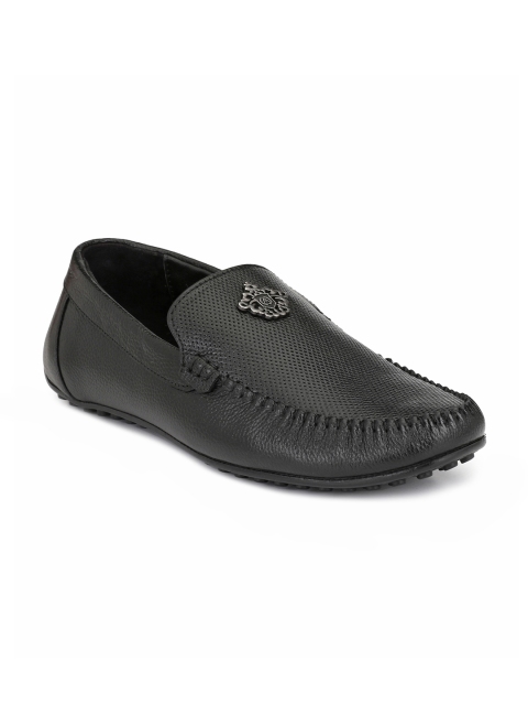 

Alberto Torresi Men Black Leather Loafers