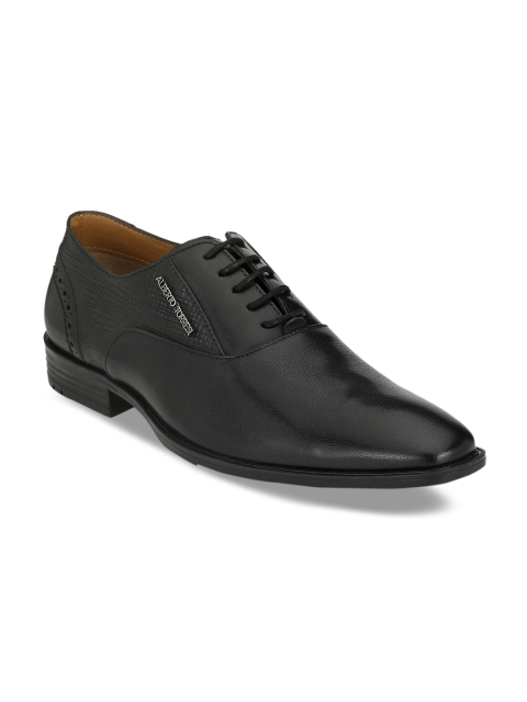 

Alberto Torresi Men Black Leather Formal Shoes