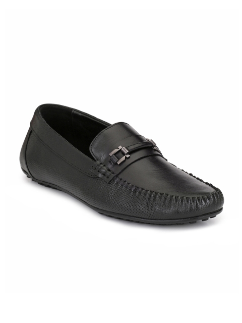 

Alberto Torresi Men Black Leather Loafers