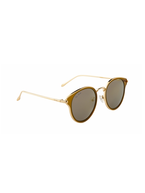 

Ted Smith Unisex Round Sunglasses TS-P0888_C6, Gold