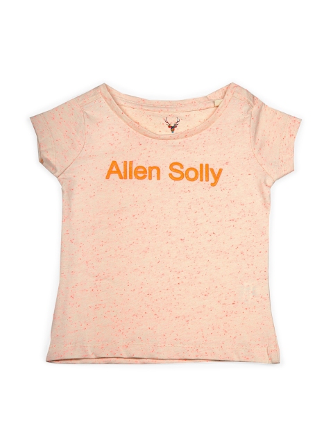 

Allen Solly Junior Girls Orange Printed Round Neck T-shirt