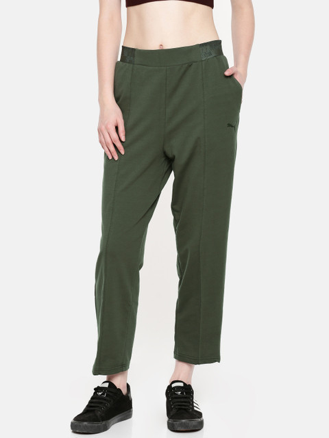 

Puma Olive Green SOFT SPORT DRY-CELL Relaxed Fit Track Pants
