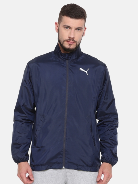 

Puma Men Navy Solid ESS Active Sports Jacket, Navy blue