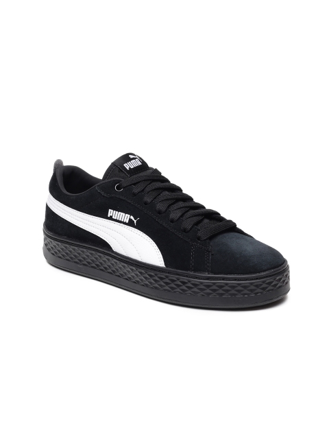 

Puma Women Black Smash Platform Suede Sneakers