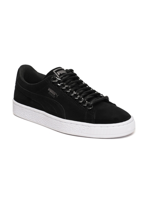 

Puma Women Black Suede Classic x Chain Sneakers