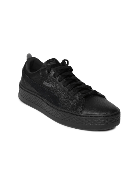 

Puma Women Black Smash Platform Leather Sneakers