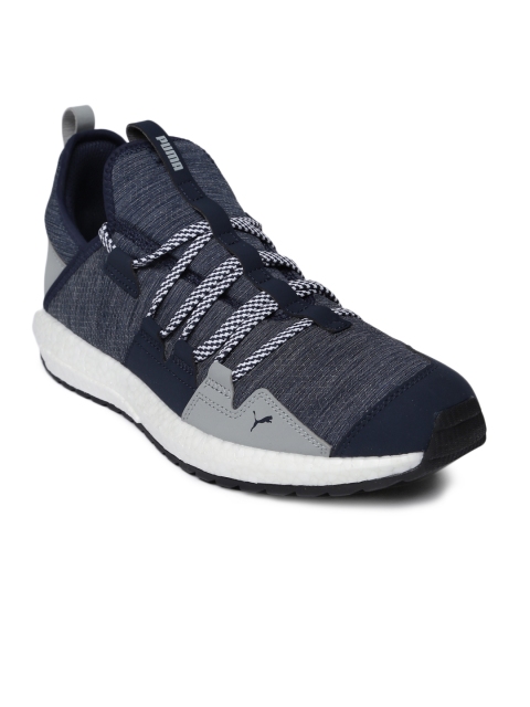 

Puma Men Navy Blue Solid Mega NRGY Trail Mid-Top Running Shoes