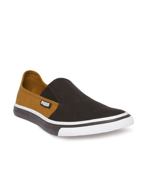 

Puma Men Brown Apollo IDP Colourblocked Slip-On Sneakers