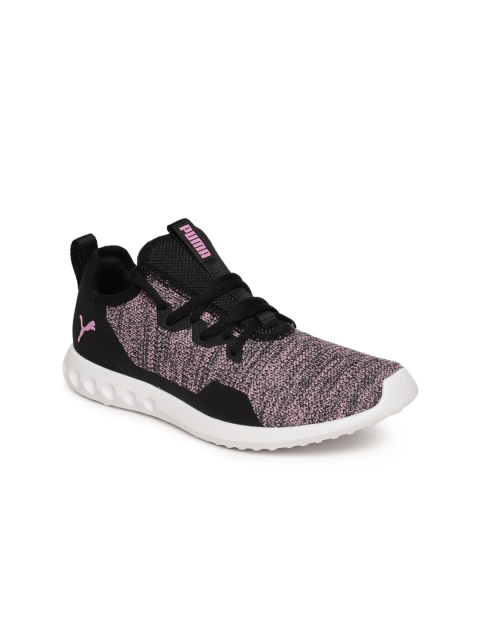 

Puma Women Black and Pink Carson 2 X Knit Running Shoes