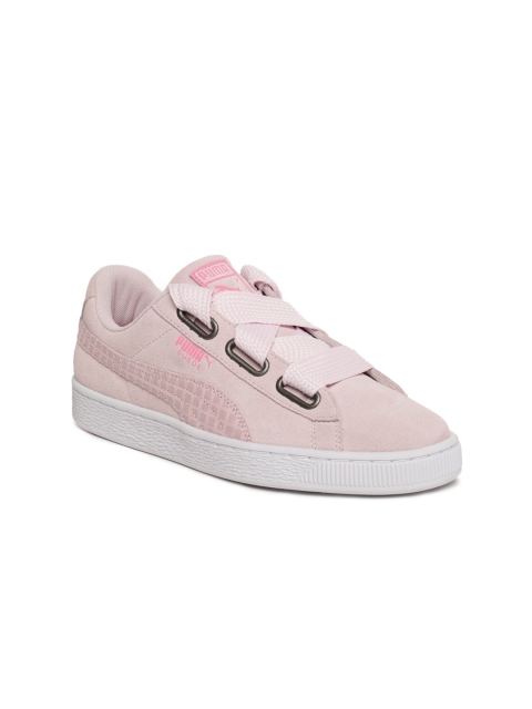 

Puma Women Pink Suede Heart Street 2 Sneakers