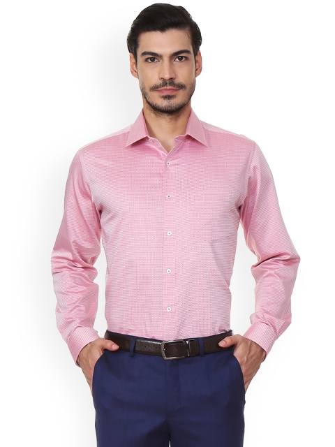 

Van Heusen Men Pink Comfort Regular Fit Self Design Formal Shirt