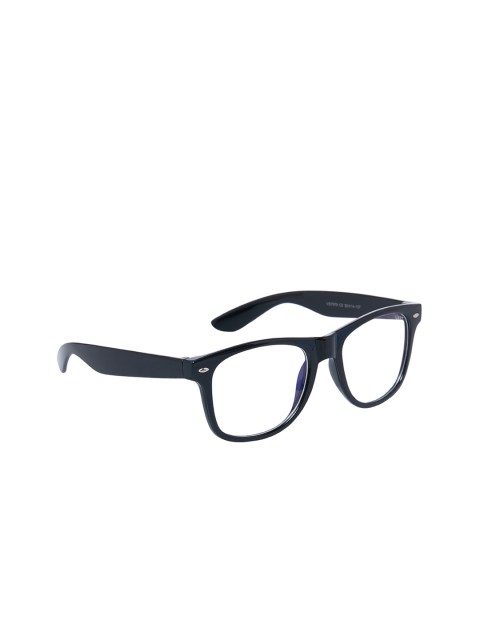 

VAST Unisex Black Solid Full Rim Rectangle Frames AntiGlare_WAYFARER_BLACK_CLEAR_ARC