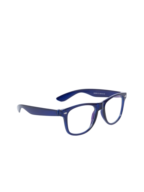 

VAST Unisex Blue Solid Full Rim Rectangle Frames AntiGlare_WAYFARER_BLUE_CLEAR_ARC