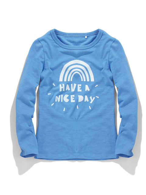 

next Girls Blue Printed Round Neck T-shirt