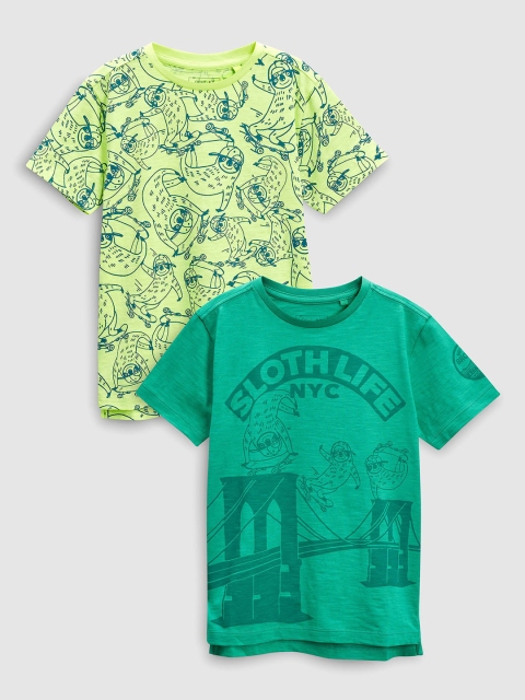 

next Boys Green Printed Round Neck T-shirt