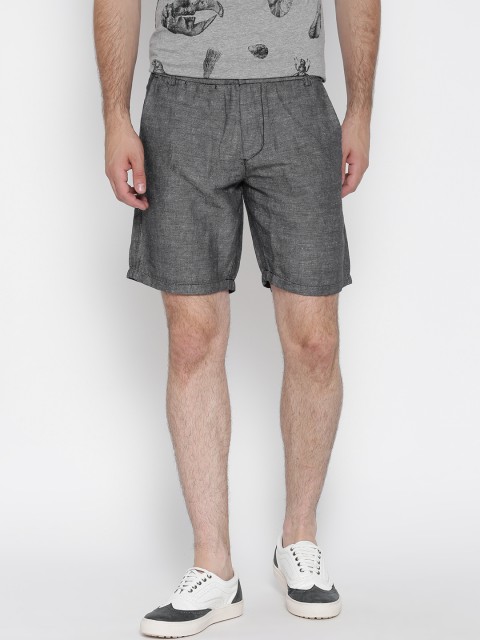 

Jack & Jones Men Navy Melange Shorts, Navy blue