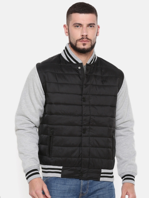 

Parx Men Black Solid Bomber