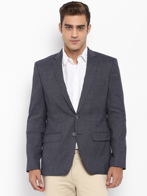

Parx Men Black Self-Design Regular Fit Single-Breasted Blazer