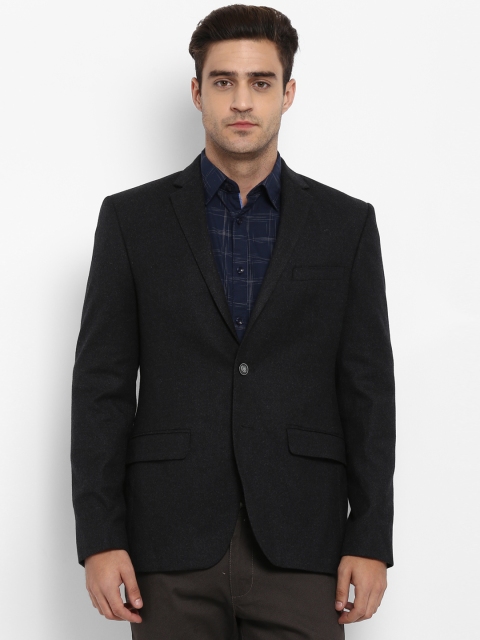 

Parx Men Black Solid Regular Fit Single-Breasted Blazer