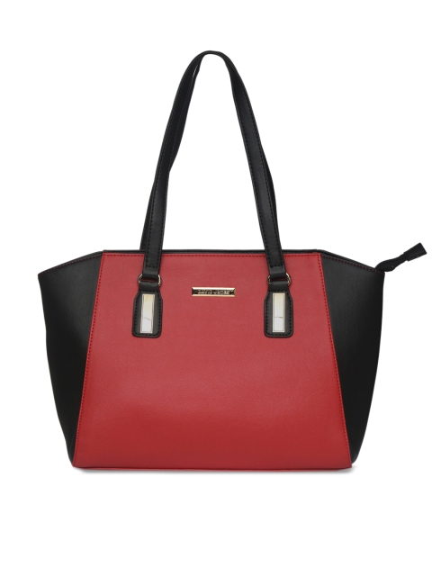 

David Jones Red & Black Colourblocked Shoulder Bag