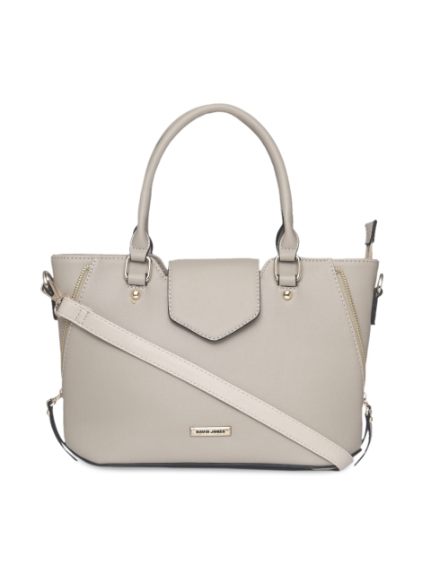 

David Jones Grey Textured Handheld Bag