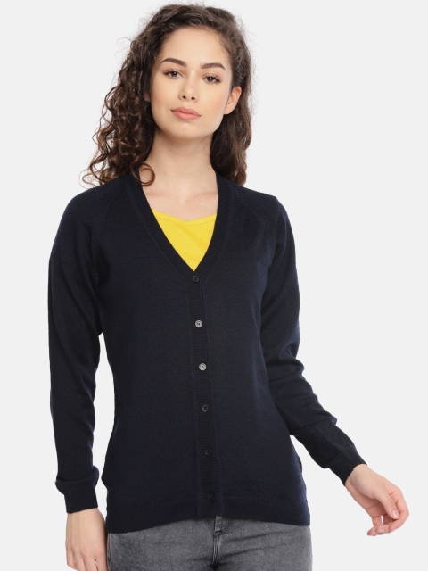

Monte Carlo Women Navy Solid Cardigan, Navy blue