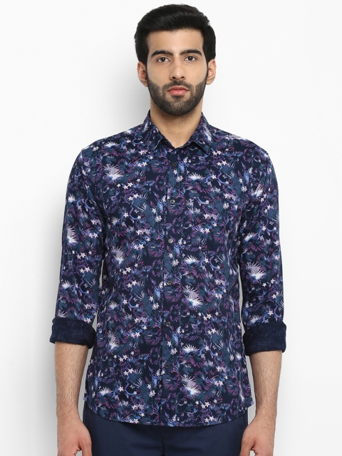 

Park Avenue Men Blue Slim Fit Printed Casual Shirt