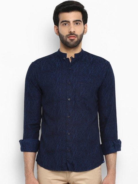 

Park Avenue Men Blue Slim Fit Printed Casual Shirt