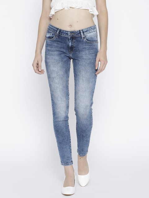 

Pepe Jeans Women Blue Regular Fit Mid-Rise Clean Look Stretchable Jeans