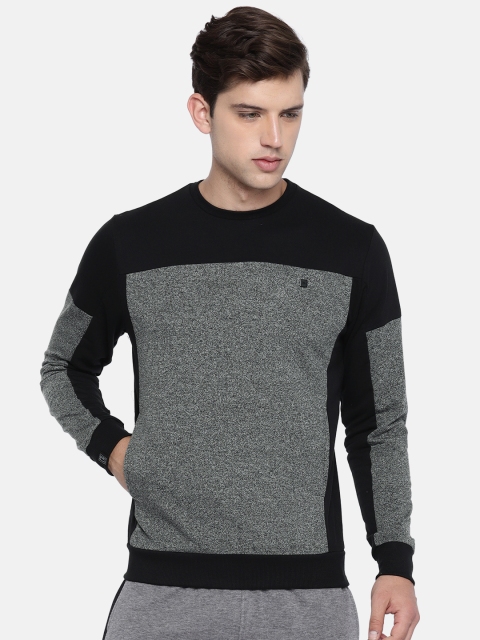 

Proline Active Men Charcoal Grey & Black Colourblocked Sweatshirt