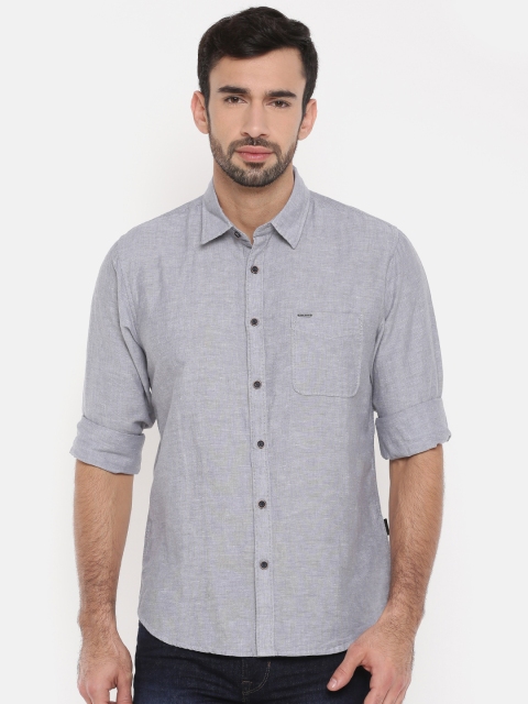 

Pepe Jeans Men Grey Solid Casual Shirt