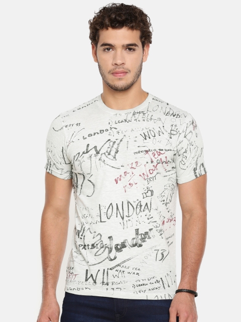 

Pepe Jeans Men Grey Printed Slim Fit Round Neck T-shirt