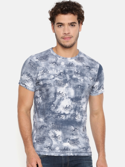 

Pepe Jeans Men Blue Printed Round Neck STEWBAL T-shirt