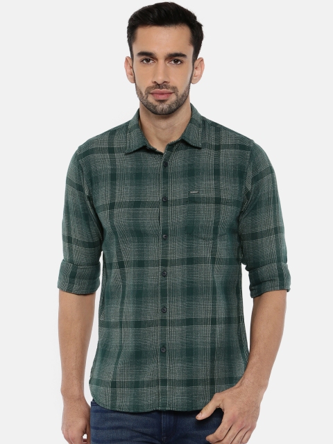 

Pepe Jeans Men Green Regular Fit Checked Casual Shirt