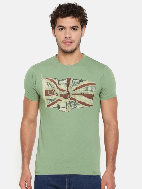 

Pepe Jeans Men Green Slim Fit Printed Round Neck T-shirt