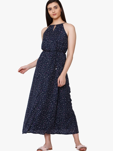 

Vero Moda Navy Blue Printed Maxi Dress