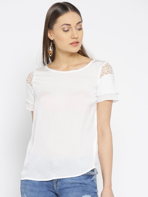 

Vero Moda Women White Solid Top