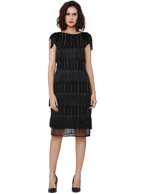 

Vero Moda Women Black Sheath Dress